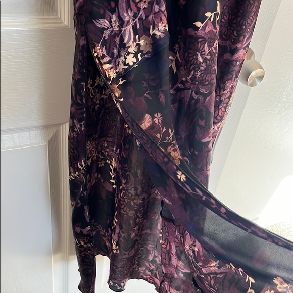 NWT Free People Worth The Wait Slip Dress in Purple Black Combo | Size Medium - Picture 5 of 9